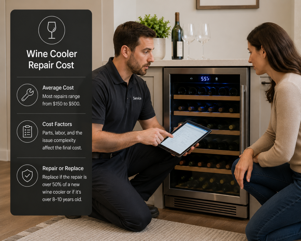 bertazzoni wine cooler repair cost